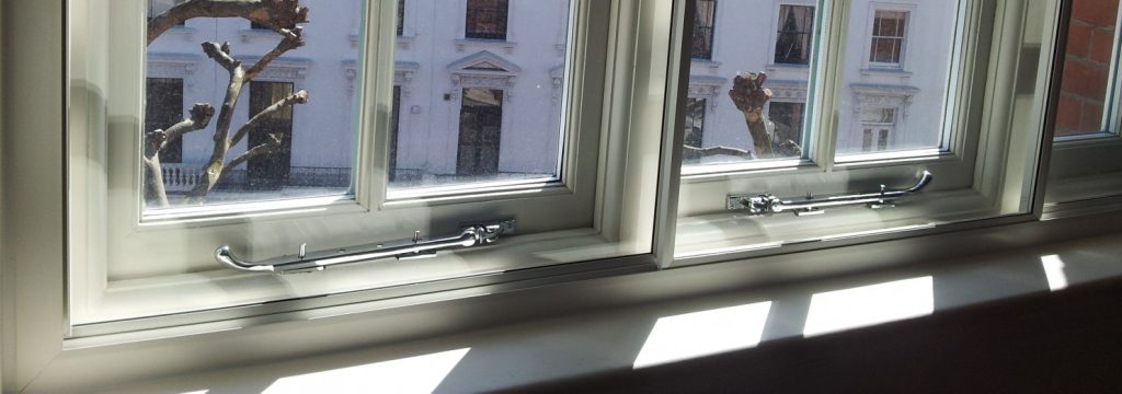 Secondary glazing cost guide — units fitted to a period sash window in a London home