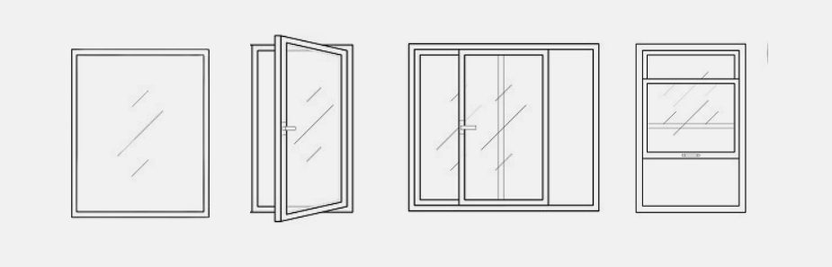 Types of secondary glazing — vertical slider, horizontal slider, lift-out and casement